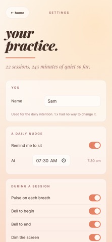 Stillness - Quiet Minute iPhone screenshot