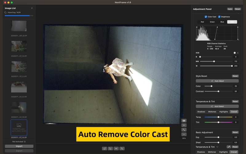 NextFrame - Digital Darkroom app screenshot