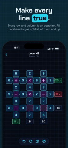 Screenshot 1 of EQUATRO: Math Logic Puzzle App