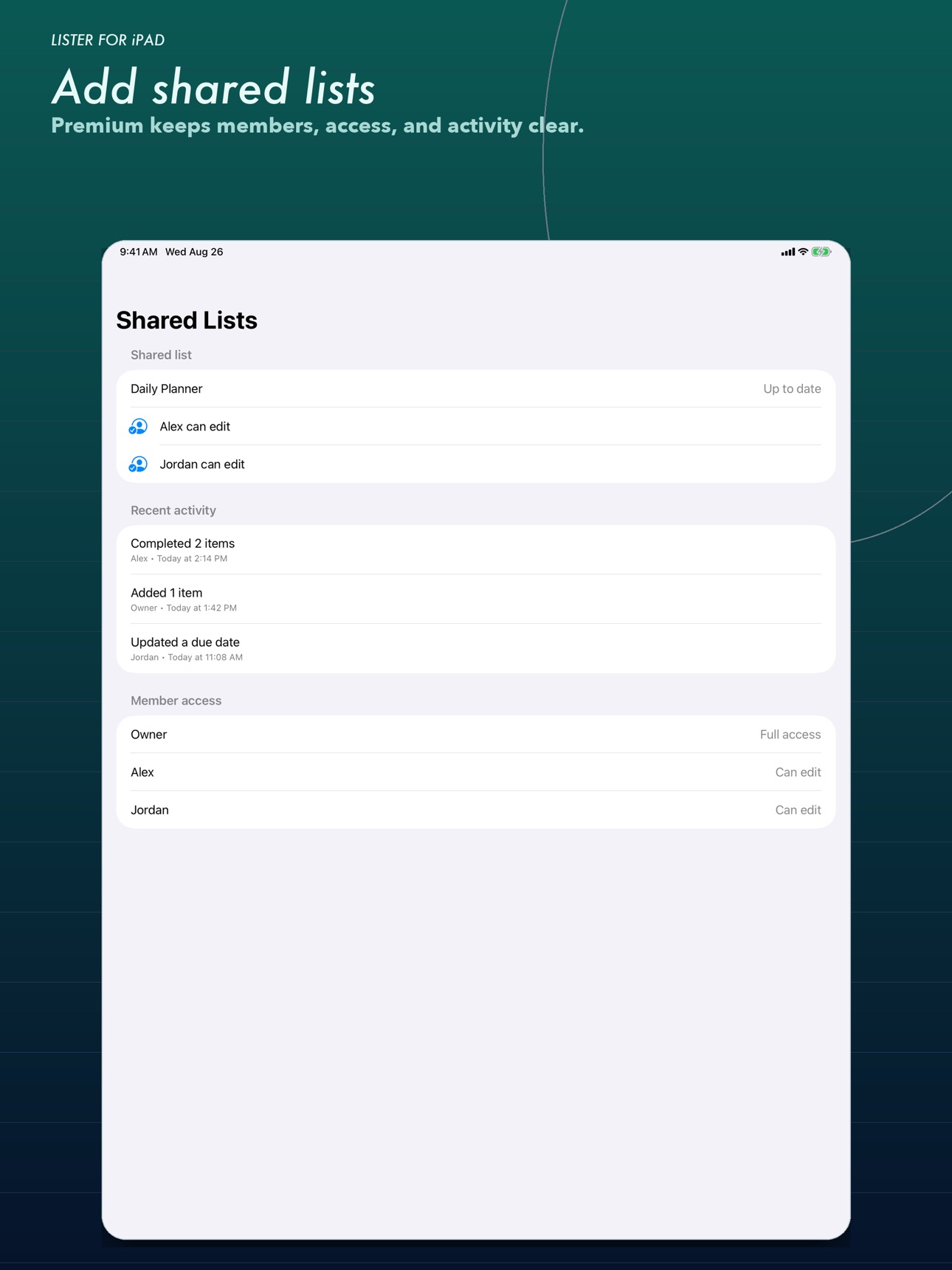 Screenshot 12 of Lister: Write & Draft Notes