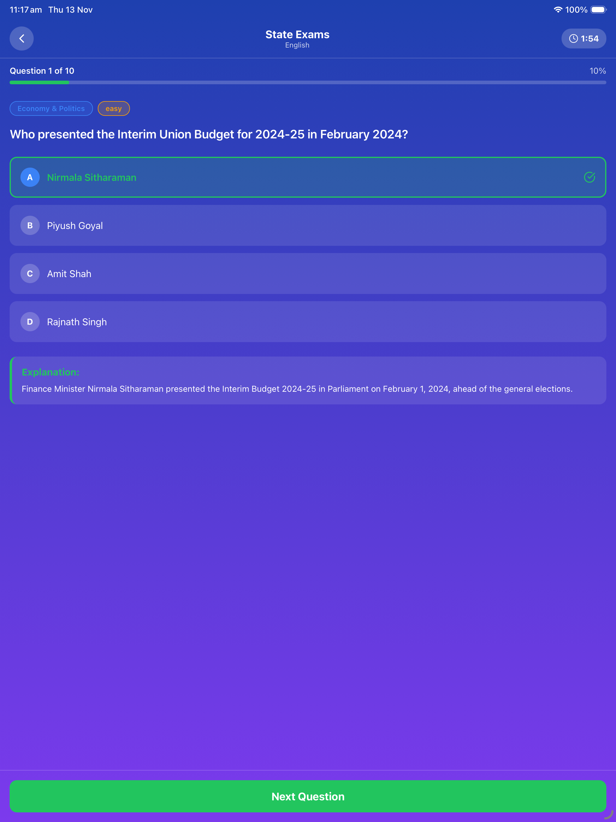 Current Affairs Quiz screenshot 10