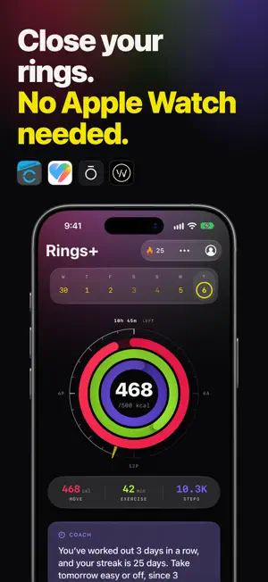 Rings+: Activity Rings screenshot 1