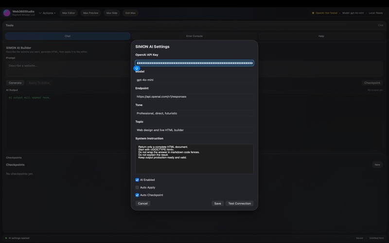 WEB360 STUDIO screenshot