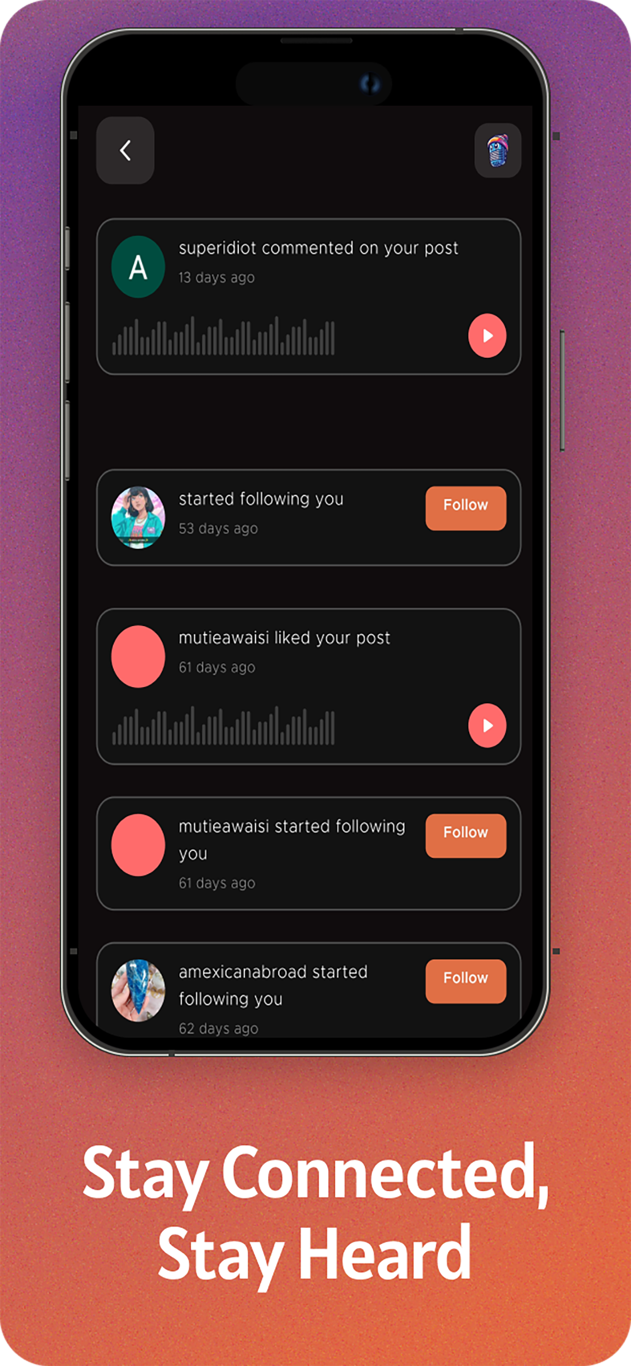Heard Social: Voice-Only App screenshot 7