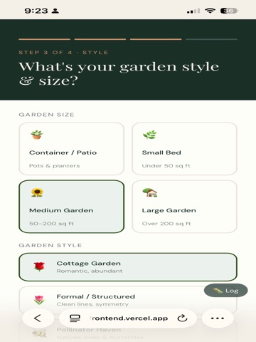 Bloom Planner App iPad screenshot