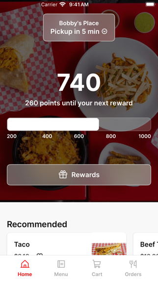 Bobby's Place iPhone screenshot 1 - Food & Drink app