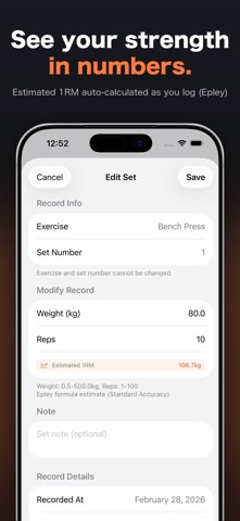 MuscleMemo - Workout Log Screenshot 4 of 5