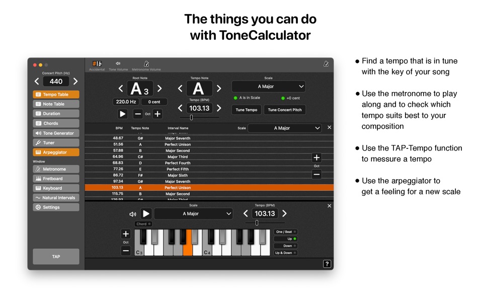#2. ToneCalculator (macOS) Podle: Klaus Fecker