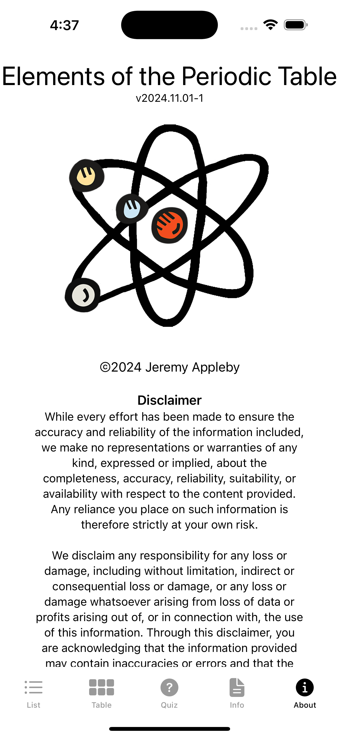 Elements of the Periodic Table screenshot 9