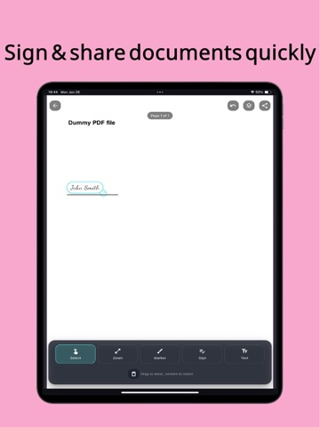 JiffyPDF iPad screenshot