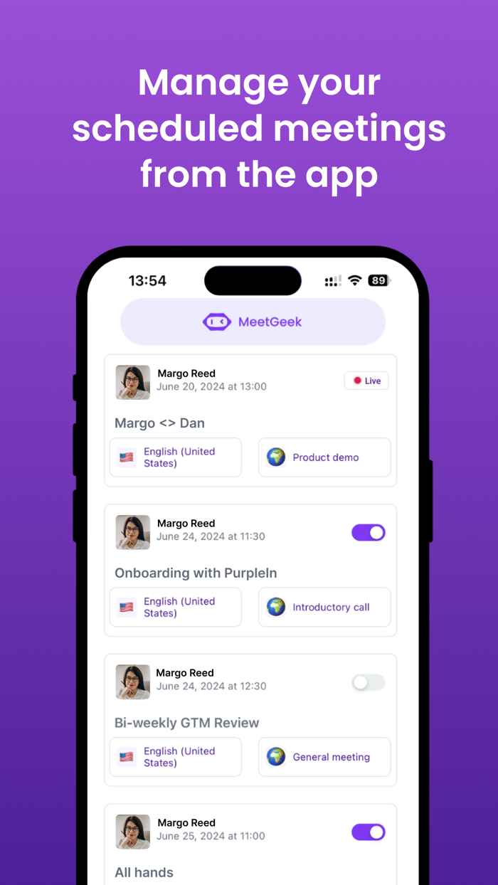 MeetGeek AI NoteTaker App