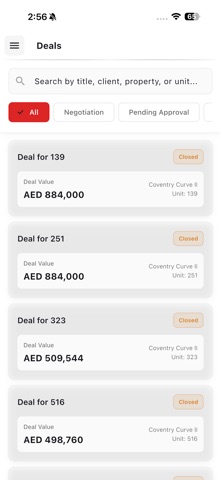 GFS CRM screenshot