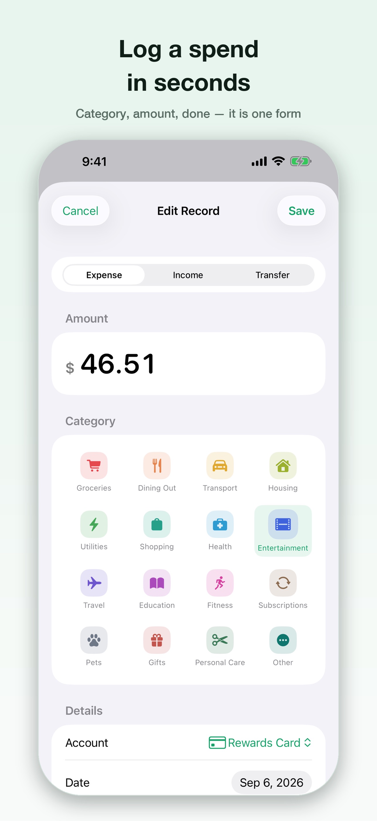 Screenshot 2 of Cashleaf: Expense Tracker