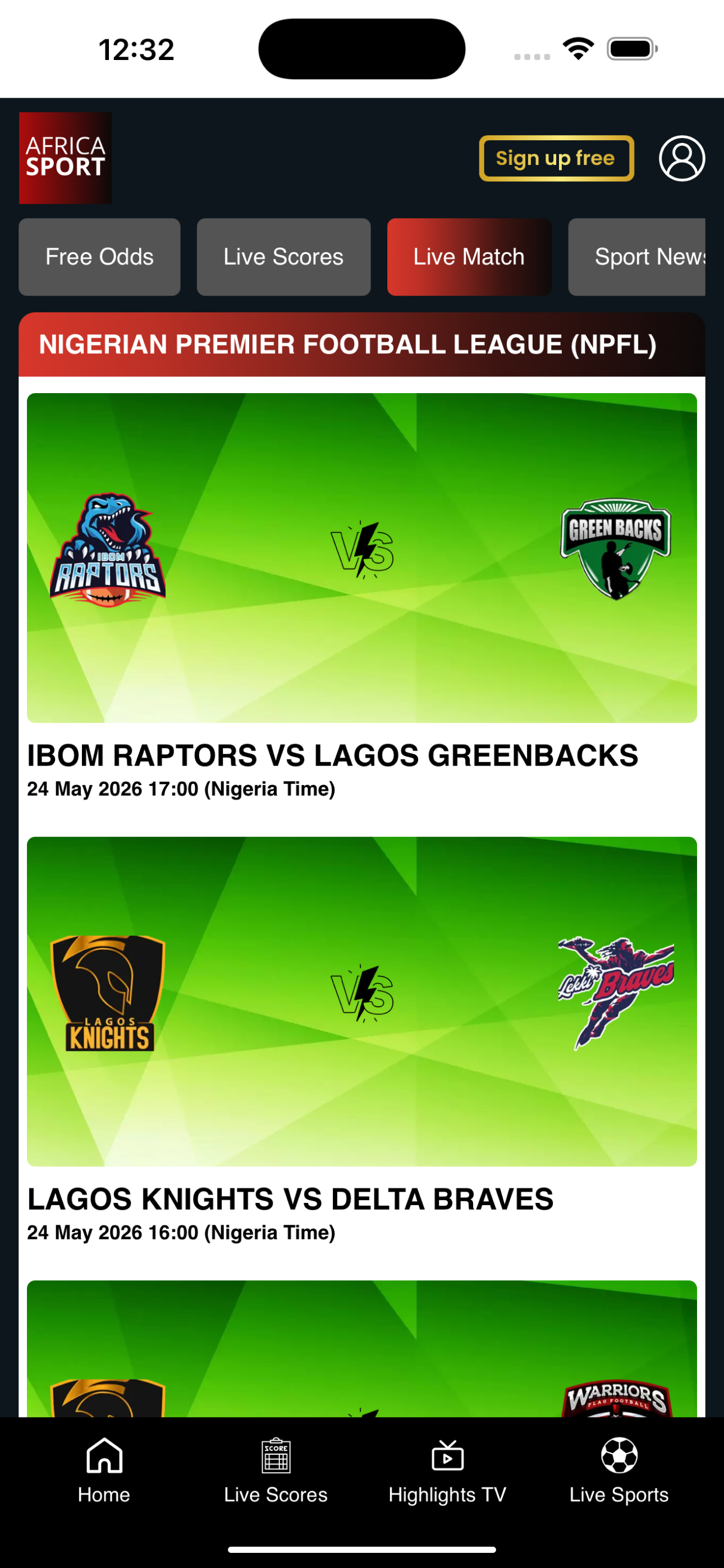 Africa Sport Network screenshot 3