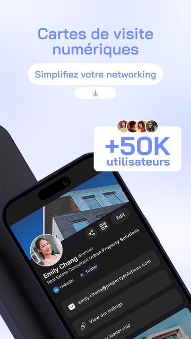 Screenshot #1 pour Cartes de visite numeriques