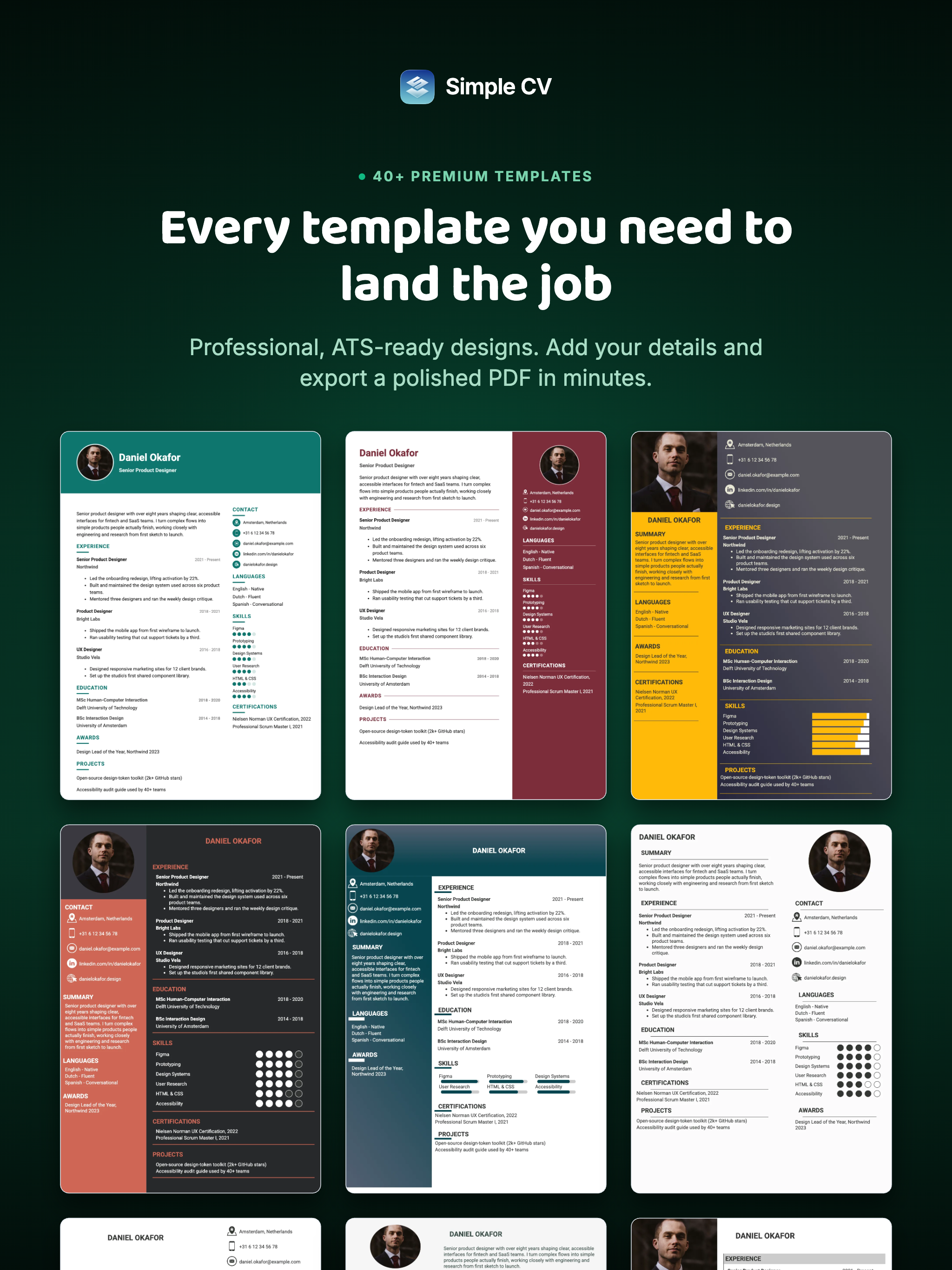 Simple CV: Resume Maker screenshot 11