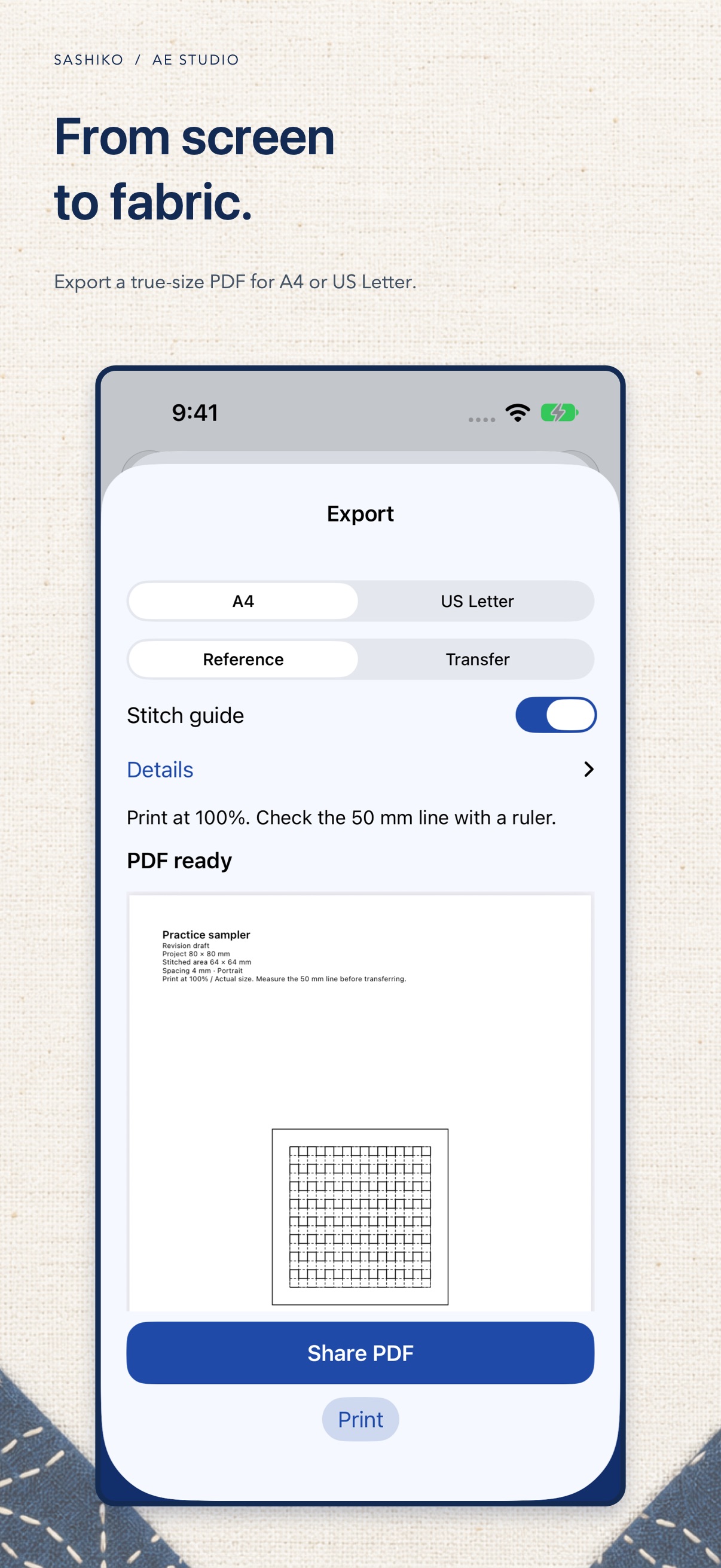 Screenshot 4 of Sashiko by AE Studio