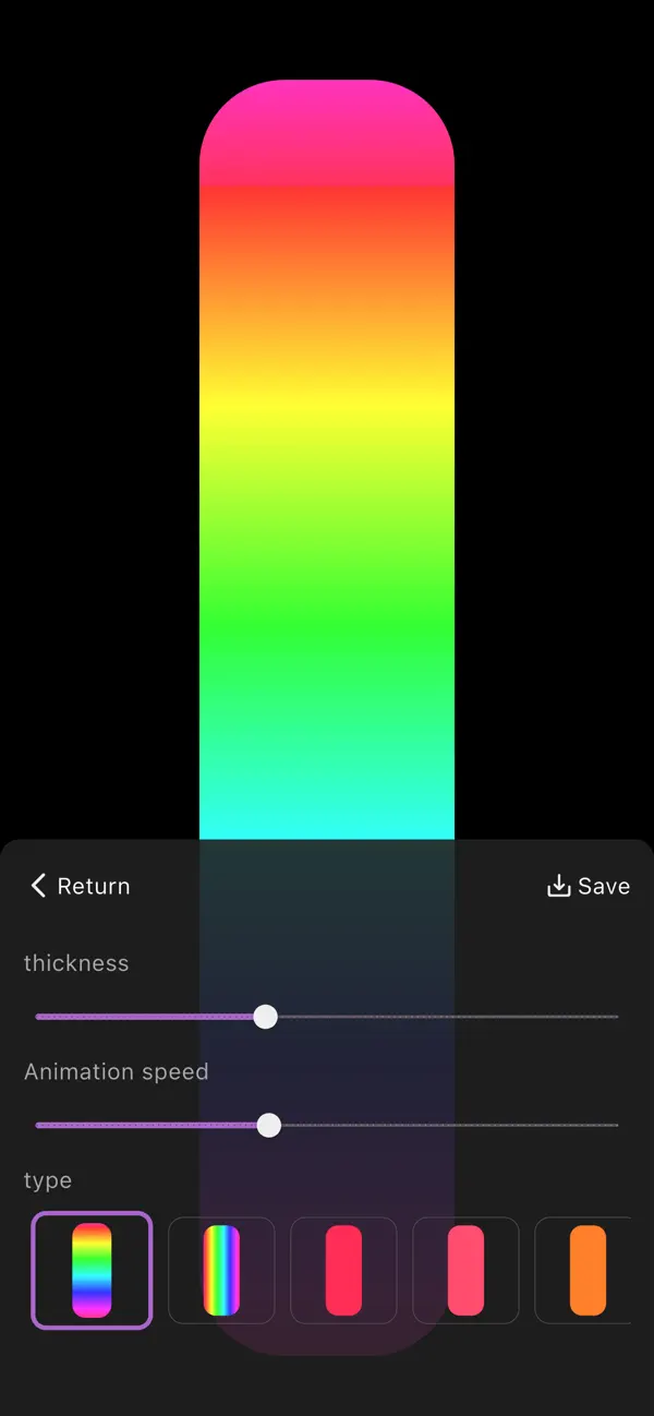 LED Banner - Marquee control iOS app screenshot showing feature 4