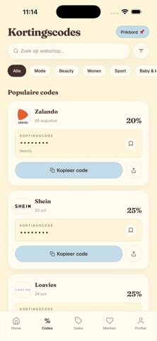 Diski: Kortingscodes & Deals iPhone screenshot 1