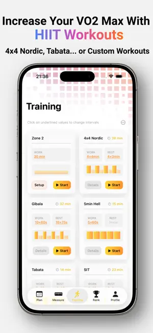 VO2 Max Trainer: HIIT, Zone 2 screenshot 4