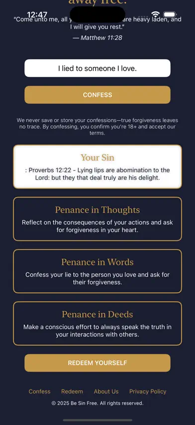 Be Sin Free screenshot 3