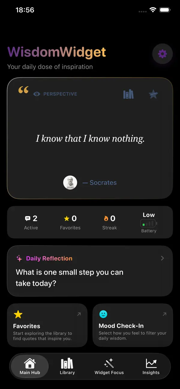 #1. WisdomWidget (iOS) Által: Gabriel Schwartz