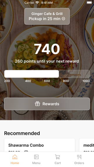 Ginger Cafe iPhone screenshot 1 - Food & Drink app