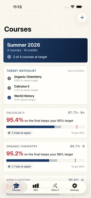 GradeCalc: Grade Calculator screenshot 1