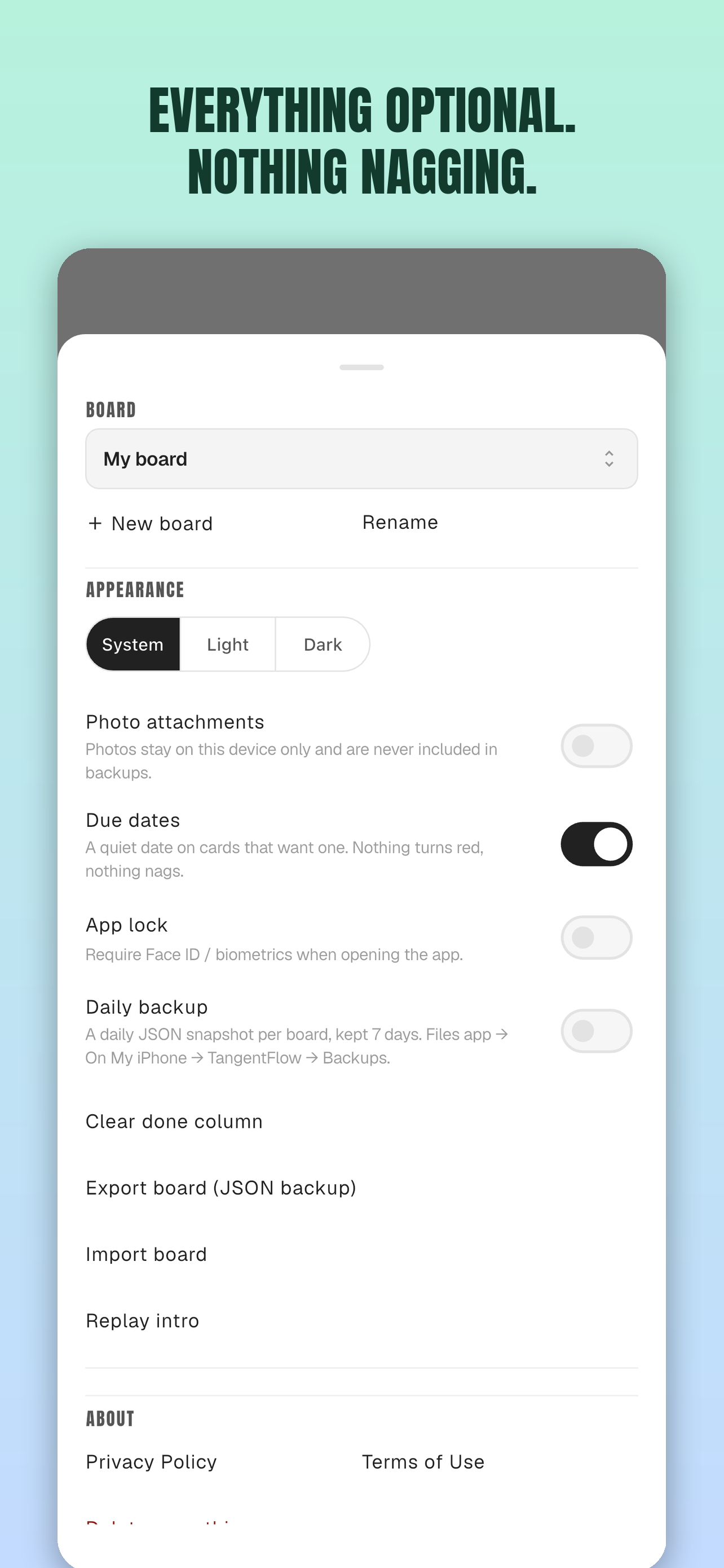 Tangentflow: Calm Todo Board screenshot 6