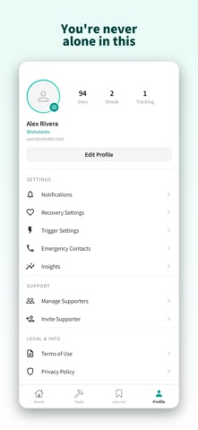 Strive - Recovery Tracker iPhone screenshot