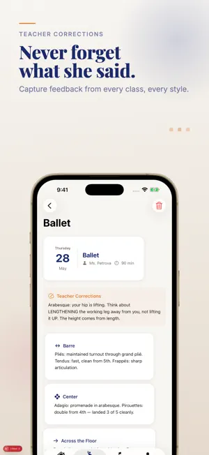 Barre - Dance Training Journal screenshot 2