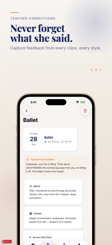Dance Training Journal - Barre iPhone screenshot