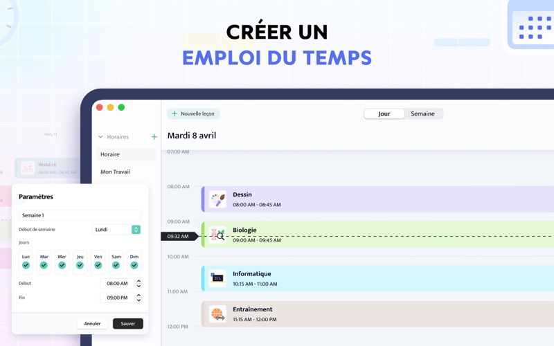 Screenshot #2 pour Agenda Сréatif Pour Etudiant