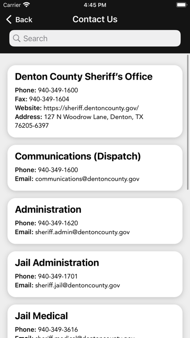 Denton County Sheriff, TX Screenshot