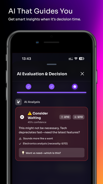 Hesitate - Think. Buy smarter. screenshot