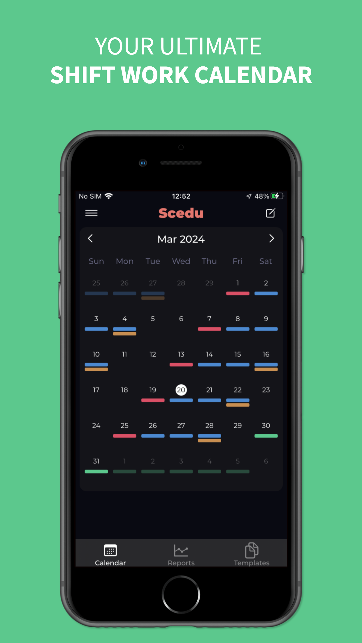 Shift Work Calendar: Scedu