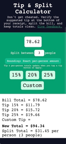 Mint Tipper screenshot