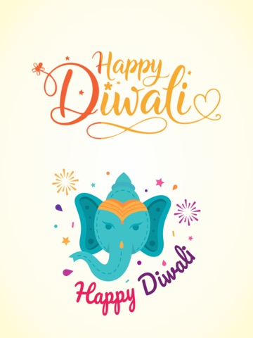 Happy Diwali Stickers iPad screenshot