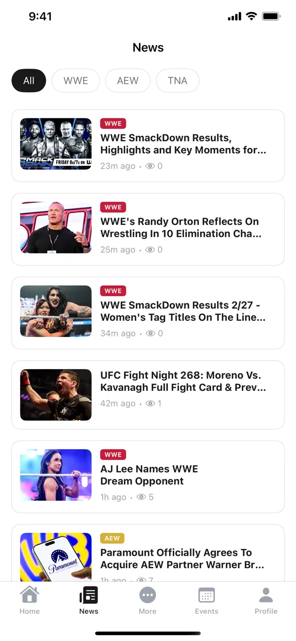 Screenshot #2 pour Pro Wrestling News Hub