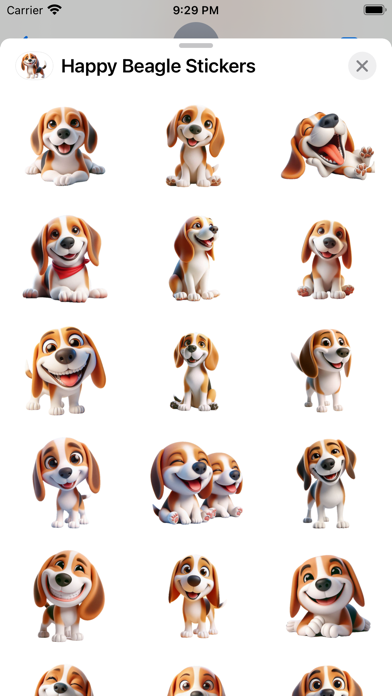 Screenshot #2 pour Happy Beagle Stickers