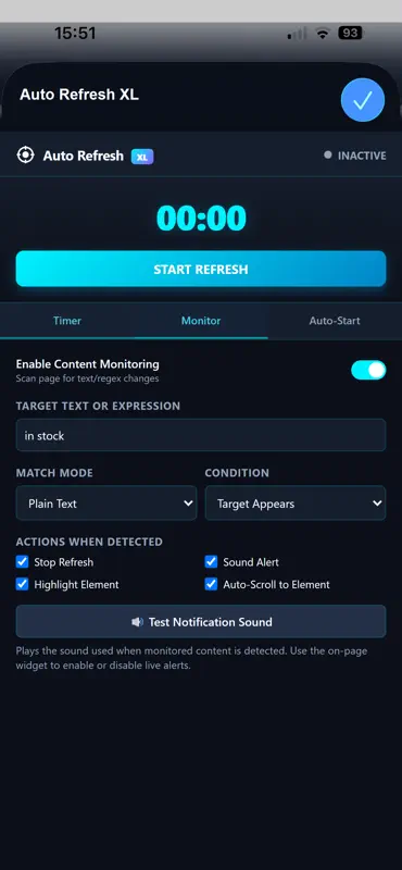 Auto Refresh XL for Safari screenshot 2 of 5