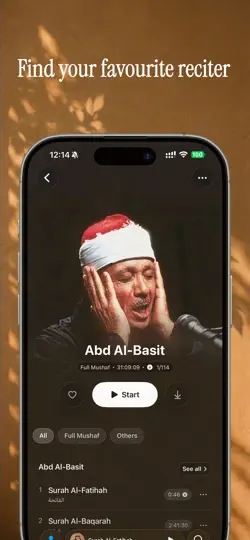 Capture d'écran de Quran Audio By Quran.com sur iPhone 4