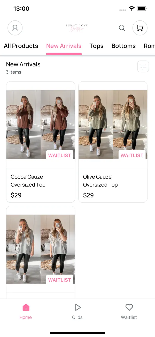 Screenshot #1 pour Sunny Cove Boutique