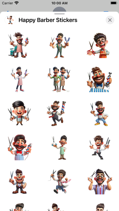 Screenshot #1 pour Happy Barber Stickers