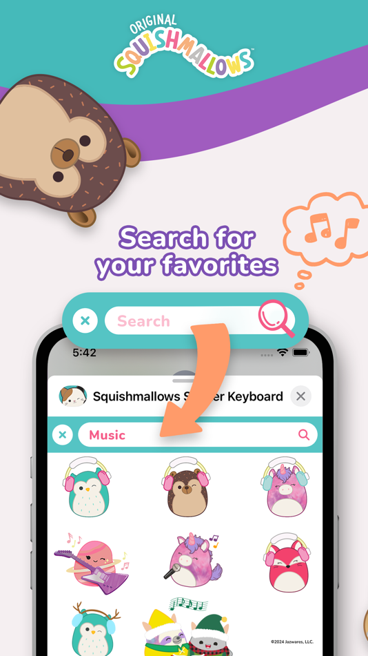 #4. Squishmallows Sticker Keyboard (iOS) By: Squishmallows