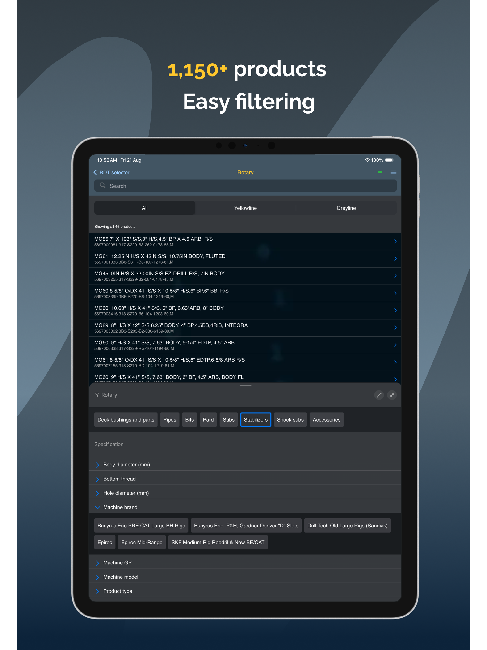 Epiroc Tool Selector screenshot 8
