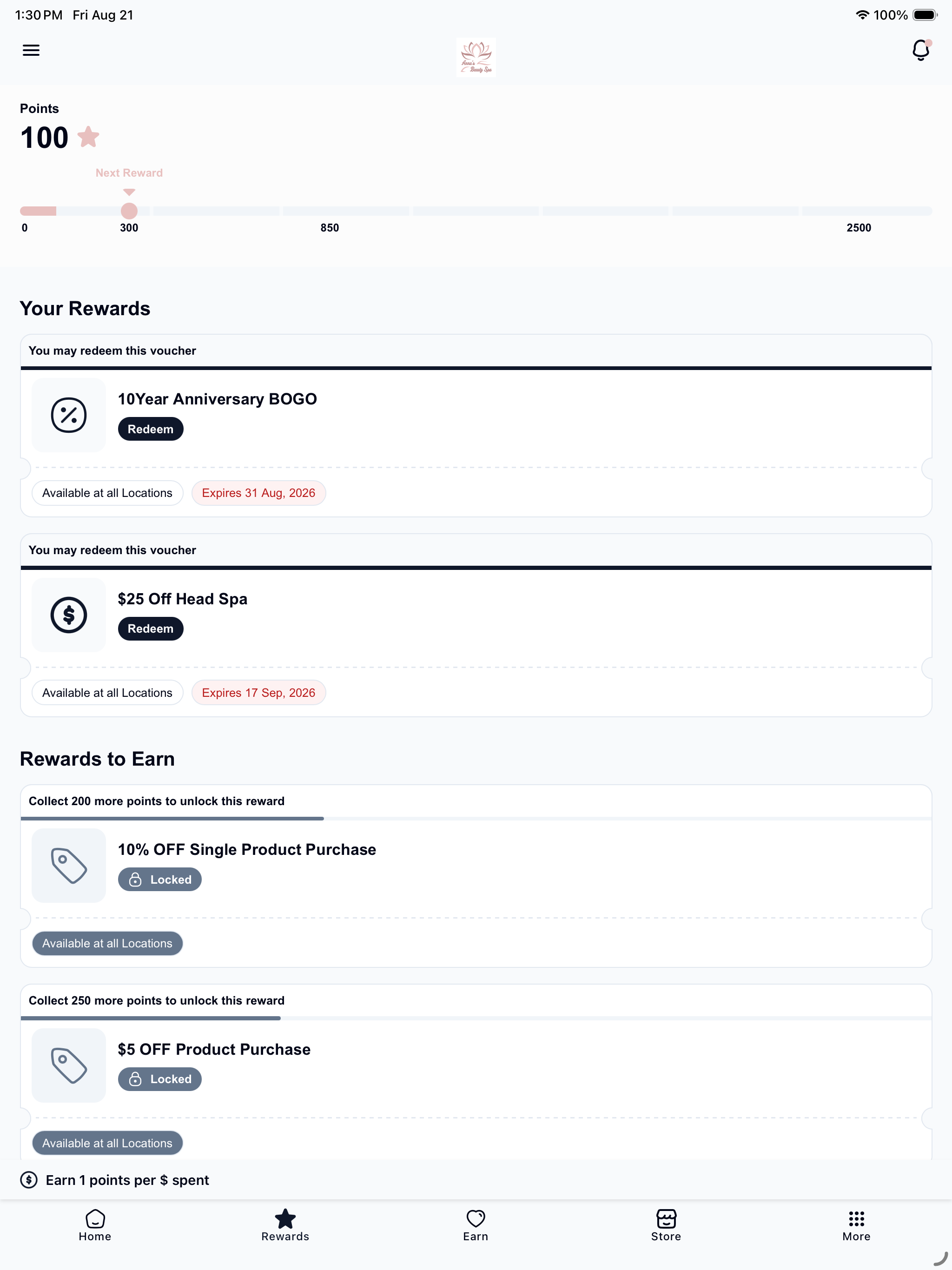 Annas Beauty Spa Rewards screenshot 5