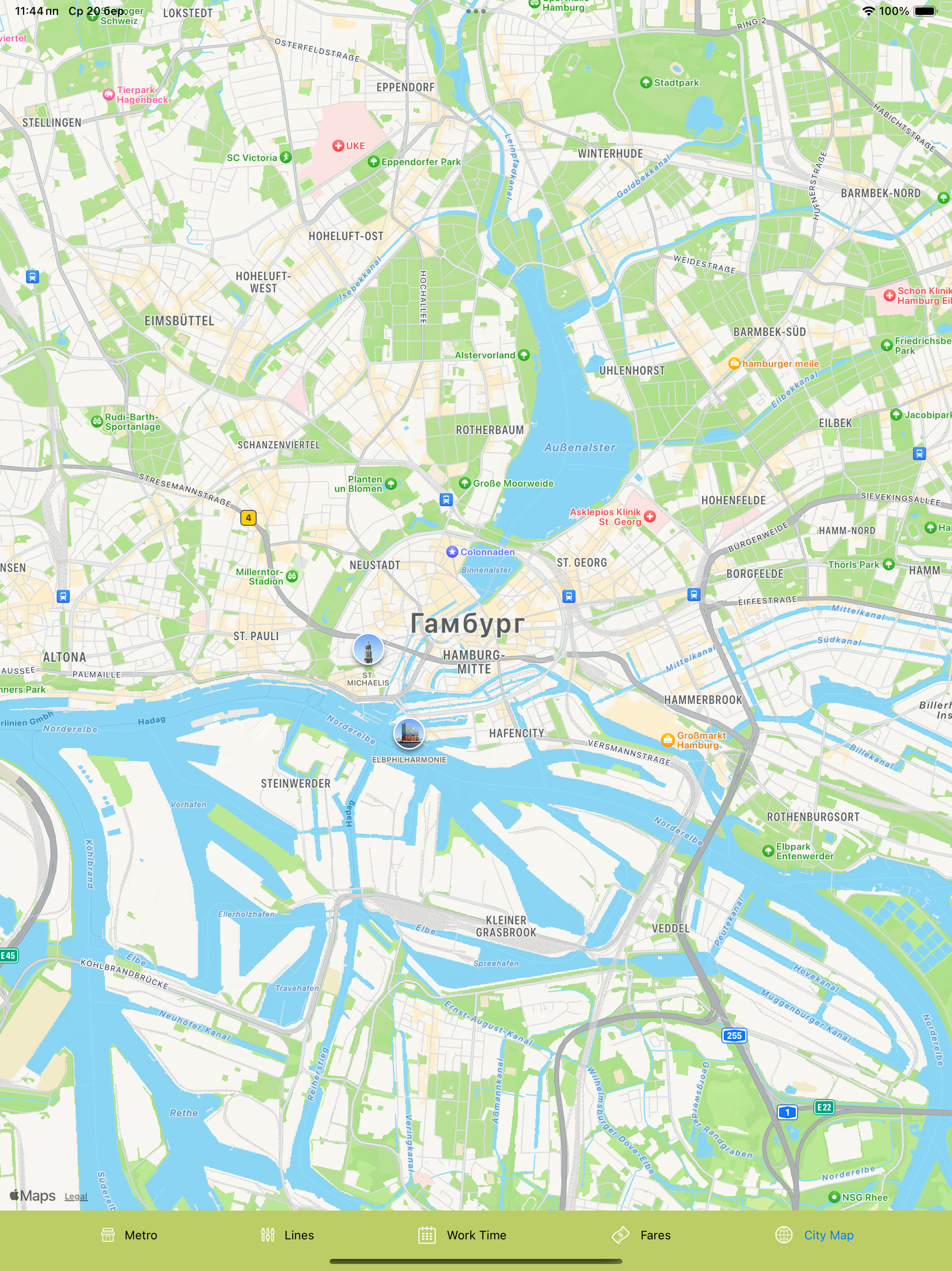 Hamburg Subway Map