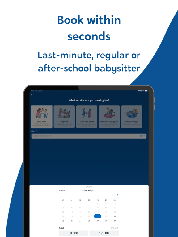 Charly Cares | Babysitting App iPad screenshot 4 - Utilities app