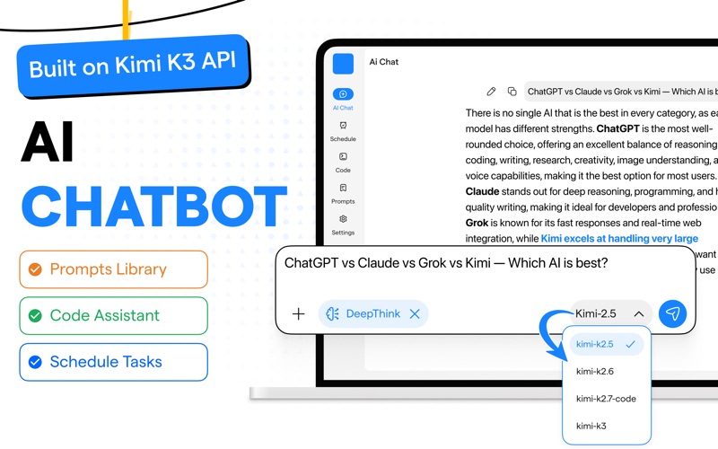 Chatbot Assistant for Kimi AI iPhone screenshot